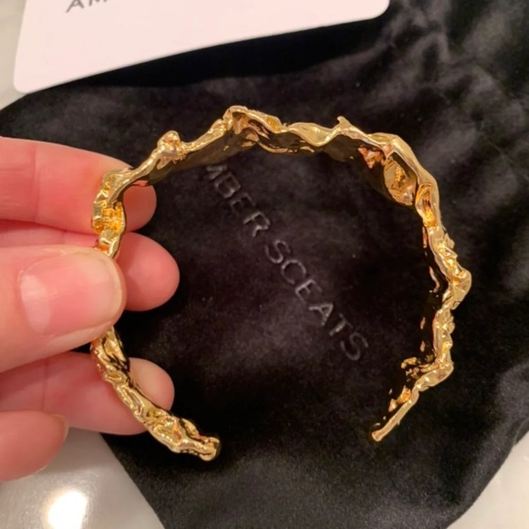 AMBER SCEATS 24K ADJUSTABLE CUFF BRACELET - Picture 4 of 7